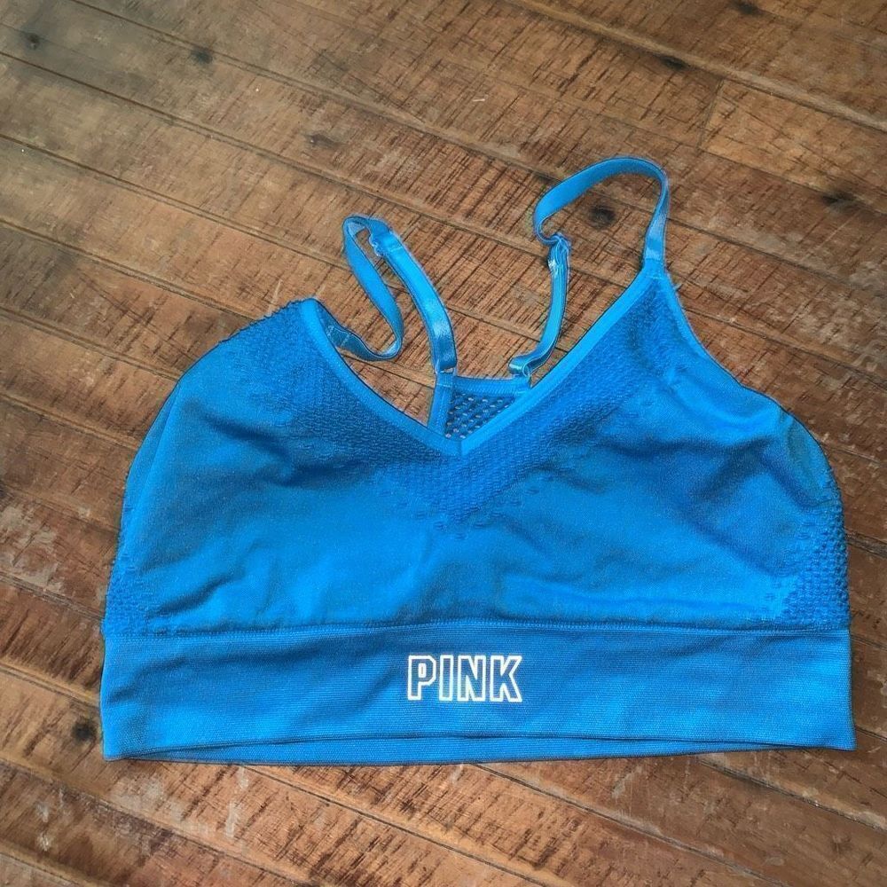 Victoria’s Secret blue sporty yoga low impact S Athleisure bra
